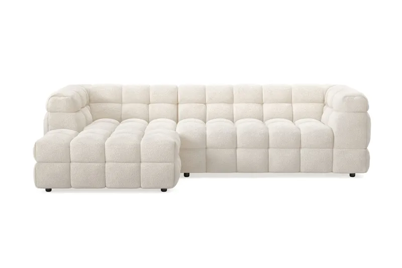 Elise 4-sits Bubblig Soffa med Divan Vänster - Beige - Möbler - Soffa - Divansoffa & schäslongsoffa - 4 sits soffa med divan