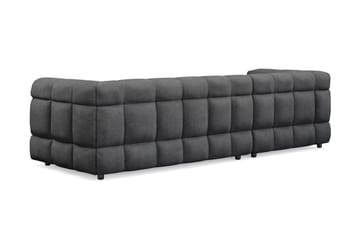 Elise 4-sits Bubblig Soffa med Divan Vänster - Mörkgrå - Möbler - Soffa - Divansoffa & schäslongsoffa - 4 sits soffa med divan