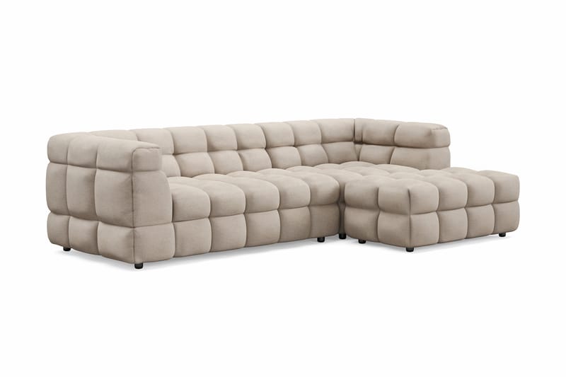 Elise Bubblig Soffgrupp 3-sits Divansoffa Höger + Fåtölj - Beige - Möbler - Soffa - Soffgrupp