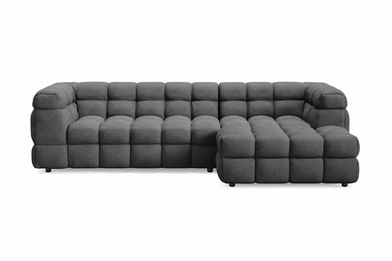 Elise Bubblig Soffgrupp 3-sits Divansoffa Höger + Fåtölj - Mörkgrå - Möbler - Soffa - Soffgrupp
