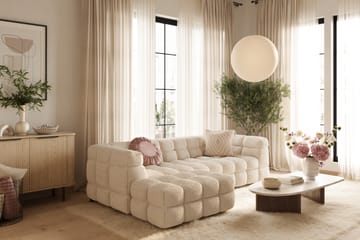 Elise Bubblig Soffgrupp 3-sits Divansoffa Vänster + Fåtölj - Beige - Möbler - Soffa - Soffgrupp
