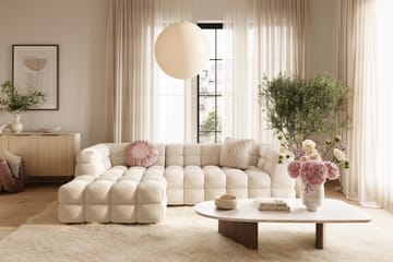 Elise Bubblig Soffgrupp 3-sits Divansoffa Vänster + Fåtölj - Beige - Möbler - Soffa - Soffgrupp