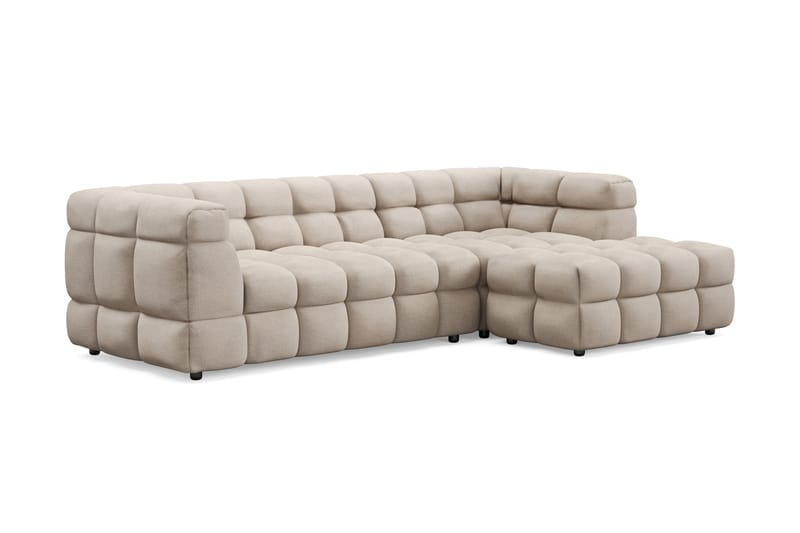 Elise Bubblig Soffgrupp 3-sits Divansoffa Vänster + Fåtölj - Beige - Möbler - Soffa - Soffgrupp