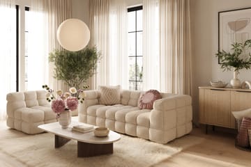 Elise Bubblig Soffgrupp 3-sits Soffa + Fåtölj - Beige - Möbler - Soffa - Soffgrupp