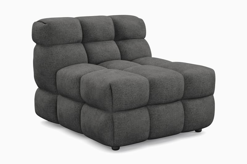 Elise Bubblig Soffgrupp 3-sits Soffa + Fåtölj - Mörkgrå - Möbler - Soffa - Soffgrupp
