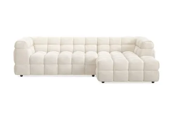 Elise Bubblig Soffgrupp 4-sits Divansoffa Höger + Fåtölj - Beige - Möbler - Soffa - Soffgrupp