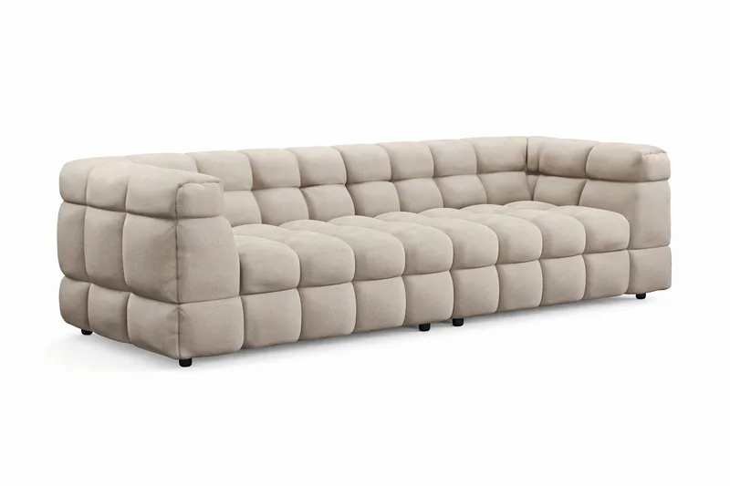 Elise Bubblig Soffgrupp 4-sits Soffa + Fåtölj - Beige - Möbler - Soffa - Soffgrupp