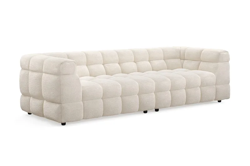 Elise Bubblig Soffgrupp 4-sits Soffa + Fåtölj - Beige - Möbler - Soffa - Soffgrupp