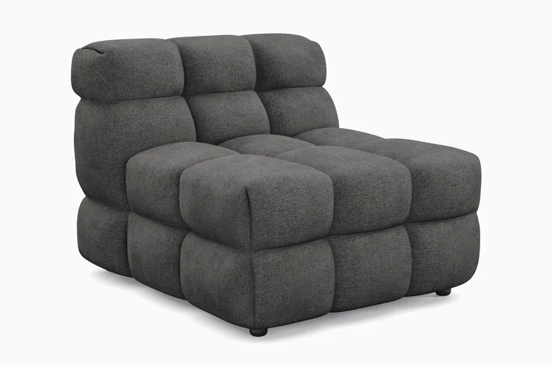 Elise Bubblig Soffgrupp 4-sits Soffa + Fåtölj - Mörkgrå - Möbler - Soffa - Soffgrupp