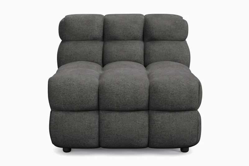 Elise Bubblig Soffgrupp 4-sits Soffa + Fåtölj - Mörkgrå - Möbler - Soffa - Soffgrupp