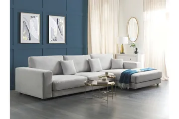 Ersi Hörnsoffa 4-sits - Grå/Svart - Möbler - Soffa - Hörnsoffa - Hörnsoffa med divan