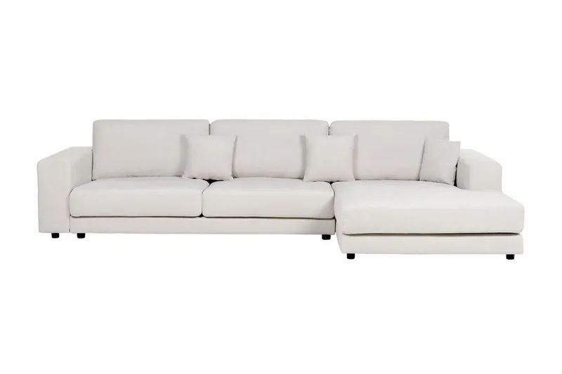 Ersi Hörnsoffa 4-sits - Vit/Svart - Möbler - Soffa - Hörnsoffa - Hörnsoffa med divan