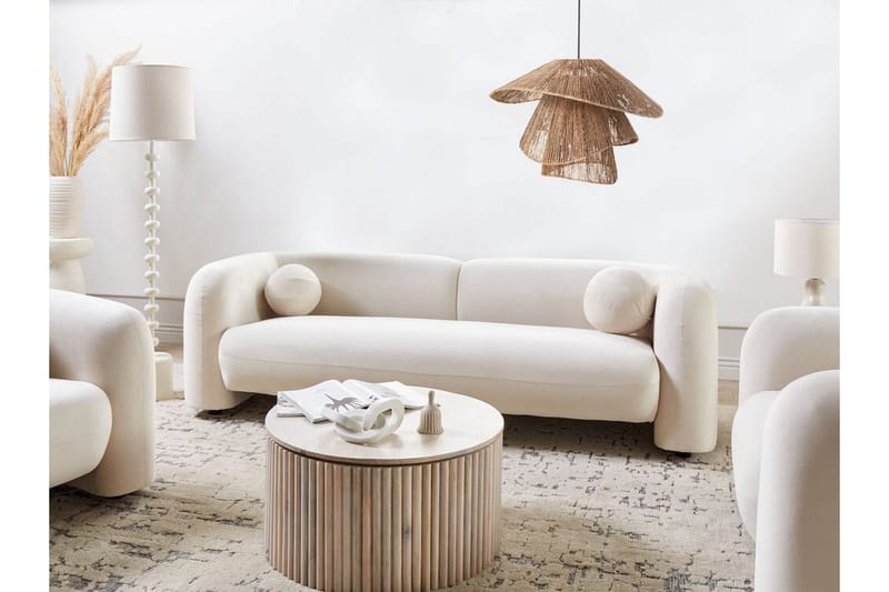 Fabion Soffa 3-sits - Cream - Möbler - Soffa - Sammetssoffa