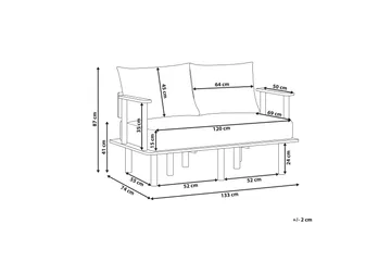 Fadey Soffa 2-sits - Grön/Ljust trä - Möbler - Soffa - 2 sits soffa
