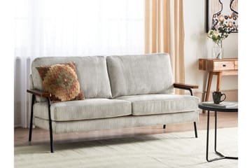 Faris Soffa 3-sits - Grå/Mörkt trä/Svart - Möbler - Soffa - 3 sits soffa