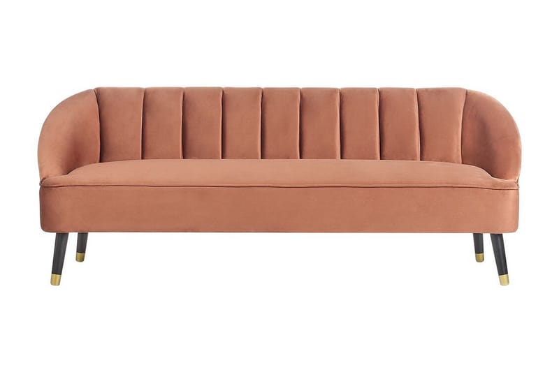 Farrin Soffa 3-sits - Brun/Svart/Guld - Möbler - Soffa - Sammetssoffa