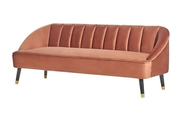 Farrin Soffa 3-sits - Brun/Svart/Guld - Möbler - Soffa - Sammetssoffa