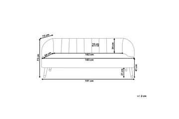 Farrin Soffa 3-sits - Brun/Svart/Guld - Möbler - Soffa - Sammetssoffa