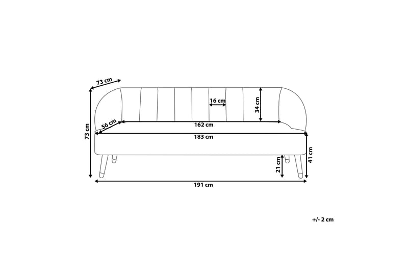 Farrin Soffa 3-sits - Brun/Svart/Guld - Möbler - Soffa - Sammetssoffa