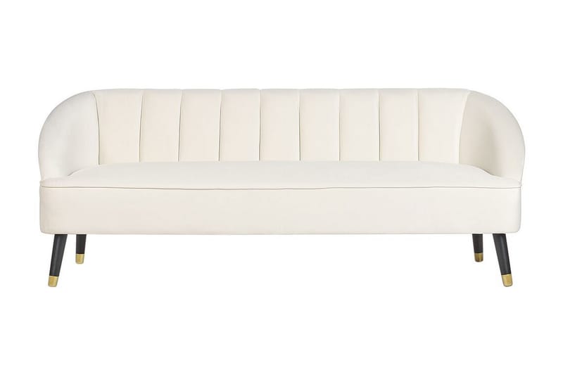 Farrin Soffa 3-sits - Vit/Svart/Guld - Möbler - Soffa - Sammetssoffa