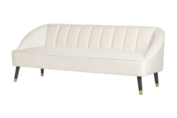 Farrin Soffa 3-sits - Vit/Svart/Guld - Möbler - Soffa - Sammetssoffa