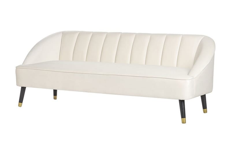 Farrin Soffa 3-sits - Vit/Svart/Guld - Möbler - Soffa - Sammetssoffa