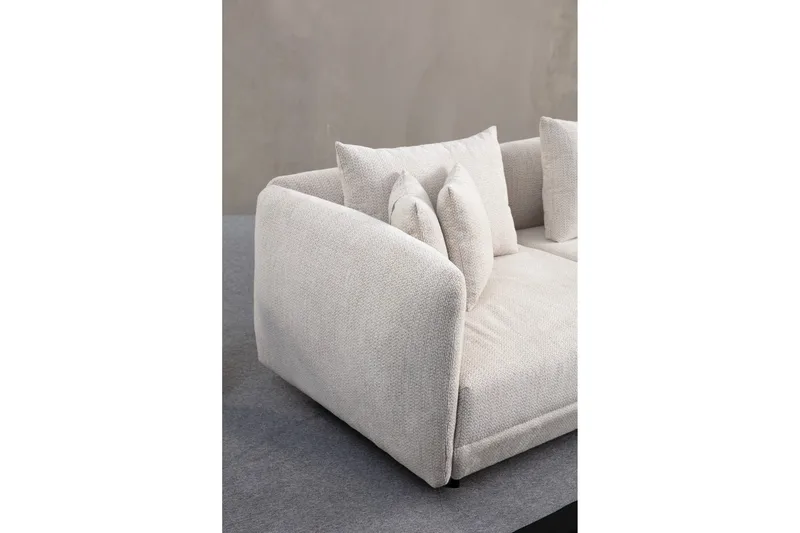 Floransa 4-sits Soffa med Divan - Vit - Möbler - Soffa - Divansoffa & schäslongsoffa - 4 sits soffa med divan