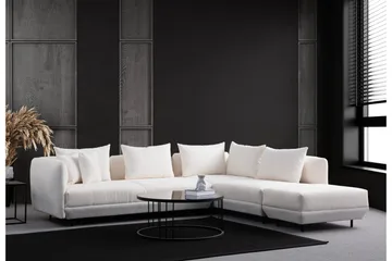 Floransa 4-sits Soffa med Divan - Vit - Möbler - Soffa - Divansoffa & schäslongsoffa - 4 sits soffa med divan