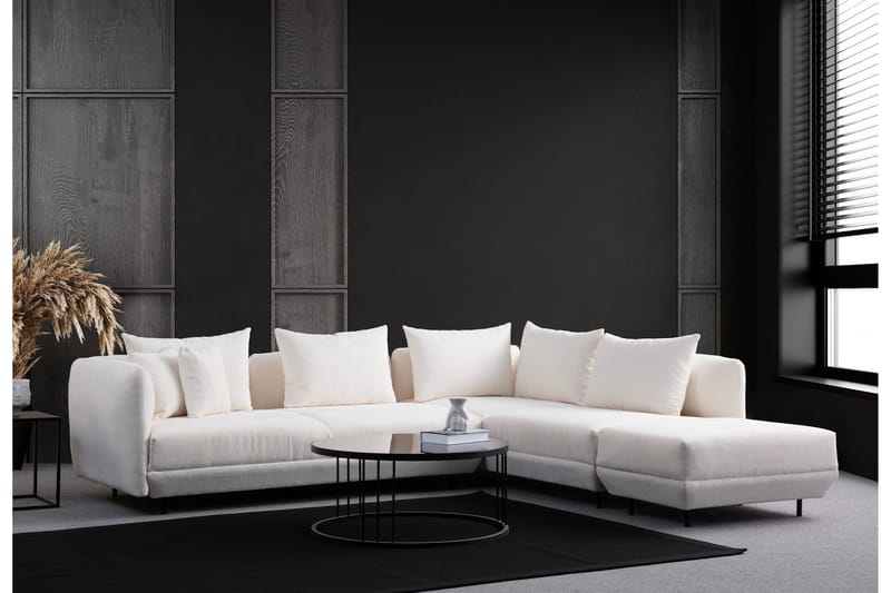 Floransa 4-sits Soffa med Divan - Vit - Möbler - Soffa - Divansoffa & schäslongsoffa - 4 sits soffa med divan