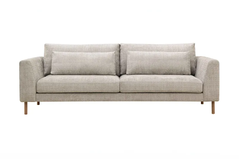 Florenz 3-sits Soffa i Chenille, Grå / Beige