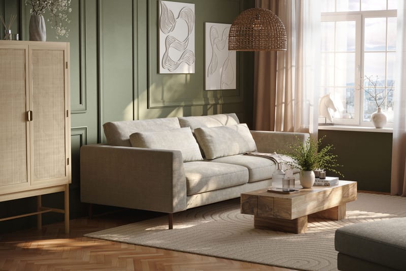Florenz Soffa i Chenille - Grå|Beige - Möbler - Soffa - 3 sits soffa