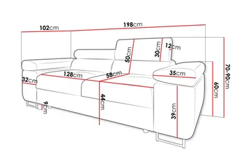 Gabina Soffa 2-sits - Rosa - Möbler - Soffa - 2 sits soffa