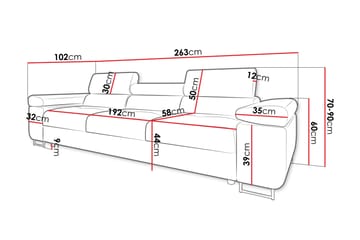 Gabina Soffa 3-sits - Svart/Grå - Möbler - Soffa - Skinnsoffa