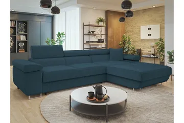 Gabina Soffa med Divan 3-sits - Blå - Möbler - Soffa - Divansoffa & schäslongsoffa - 3 sits soffa med divan