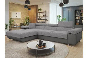 Gabina Soffa med Divan 3-sits - Grå - Möbler - Soffa - Skinnsoffa
