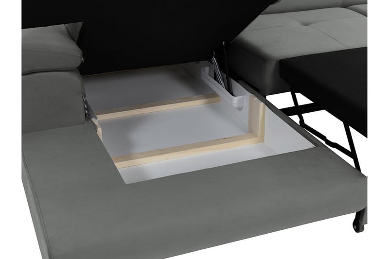 Gabina Soffa med Divan 3-sits - Grå/Svart - Möbler - Soffa - Skinnsoffa