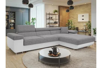 Gabina Soffa med Divan 3-sits - Grå/Vit - Möbler - Soffa - Skinnsoffa