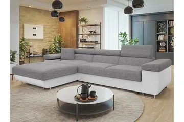 Gabina Soffa med Divan 3-sits - Grå/Vit - Möbler - Soffa - Skinnsoffa