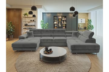 Gabina Soffa med Divan och Schäslong 4-sits - Grå - Möbler - Soffa - Divansoffa & schäslongsoffa - 4 sits soffa med divan