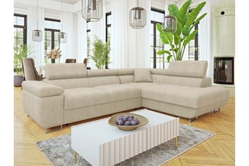 Gabina Soffa med Schäslong 3-sits - Beige - Möbler - Soffa - Divansoffa & schäslongsoffa - 3 sits soffa med divan
