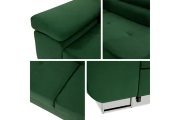Gabina Soffa med Schäslong 3-sits - Röd - Möbler - Soffa - Sammetssoffa