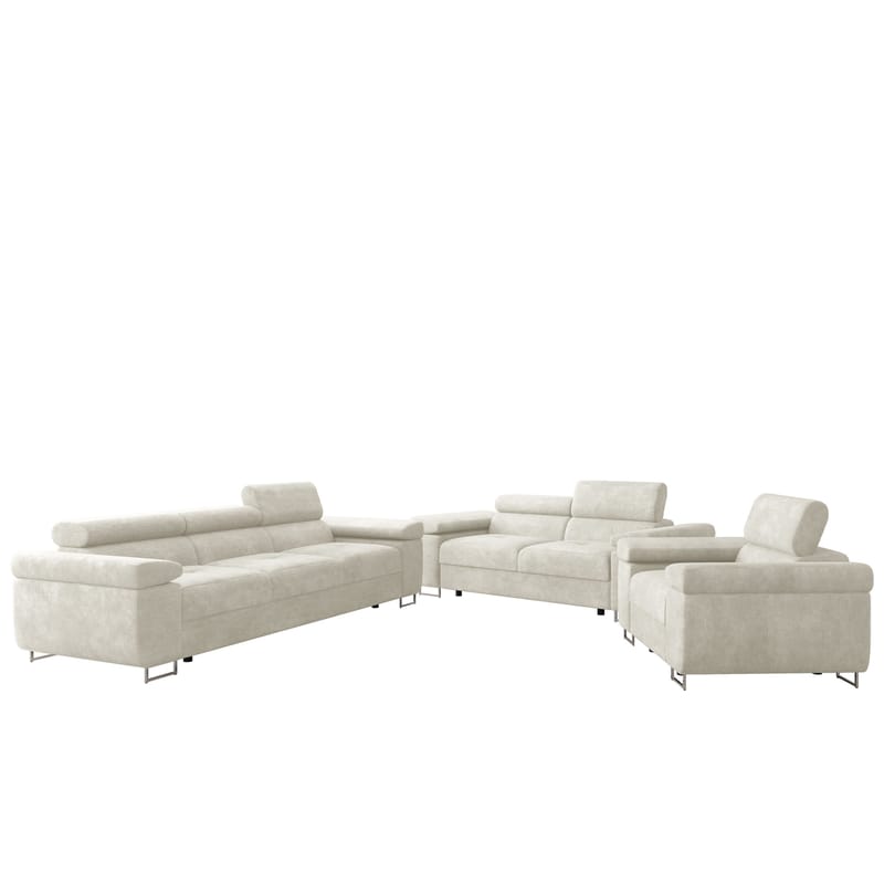 Gabina Soffgrupp - 3-sits + 2-sits + fåtölj, beige