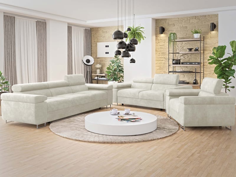 Gabina Soffgrupp - 3-sits + 2-sits + fåtölj - beige - Möbler - Soffa - Soffgrupp