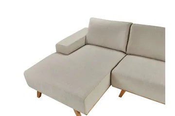 Gaines Hörnsoffa 3-sits - Beige/Ljust trä - Möbler - Soffa - Hörnsoffa - Hörnsoffa med divan
