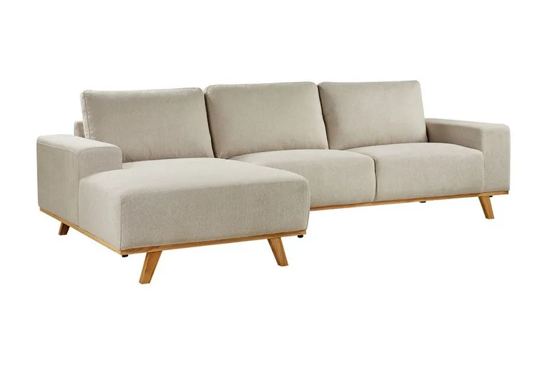 Gaines Hörnsoffa 3-sits - Beige/Ljust trä - Möbler - Soffa - Hörnsoffa - Hörnsoffa med divan