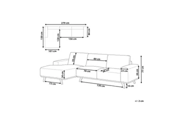 Gaines Hörnsoffa 3-sits - Beige/Ljust trä - Möbler - Soffa - Hörnsoffa - Hörnsoffa med divan