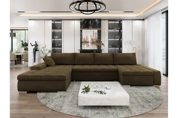 Gamal Soffa Dubbeldivan 4-sits - Brun - Möbler - Soffa - Sammetssoffa