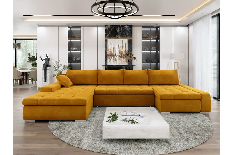 Gamal Soffa Dubbeldivan 4-sits - Brun - Möbler - Soffa - Sammetssoffa