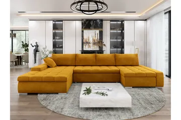 Gamal Soffa Dubbeldivan 4-sits - Brun - Möbler - Soffa - Sammetssoffa