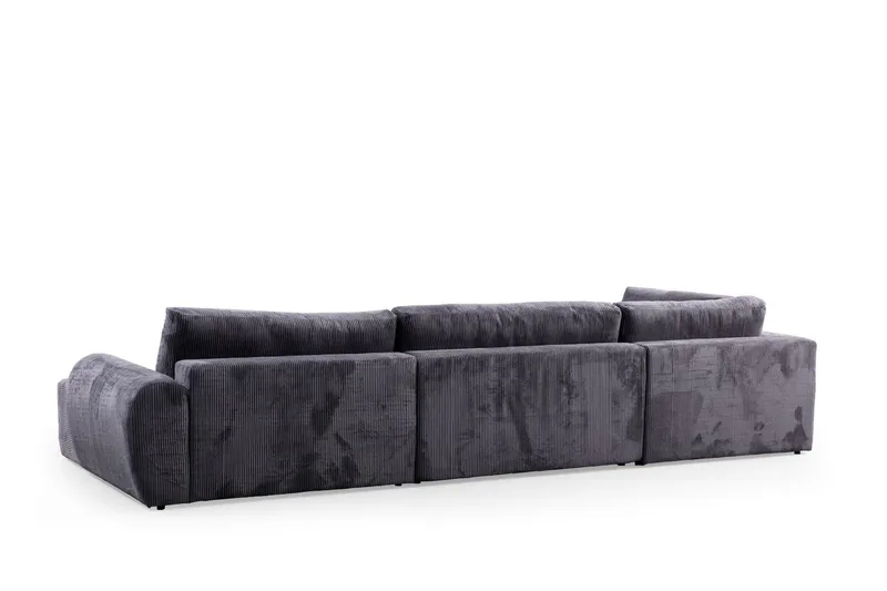 Gaudir 4-sits Soffa med Divan - Antracit - Möbler - Soffa - Divansoffa & schäslongsoffa - 4 sits soffa med divan